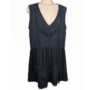 VICTORIA'S SECRET Black Crochet Trim Minidress Sz M